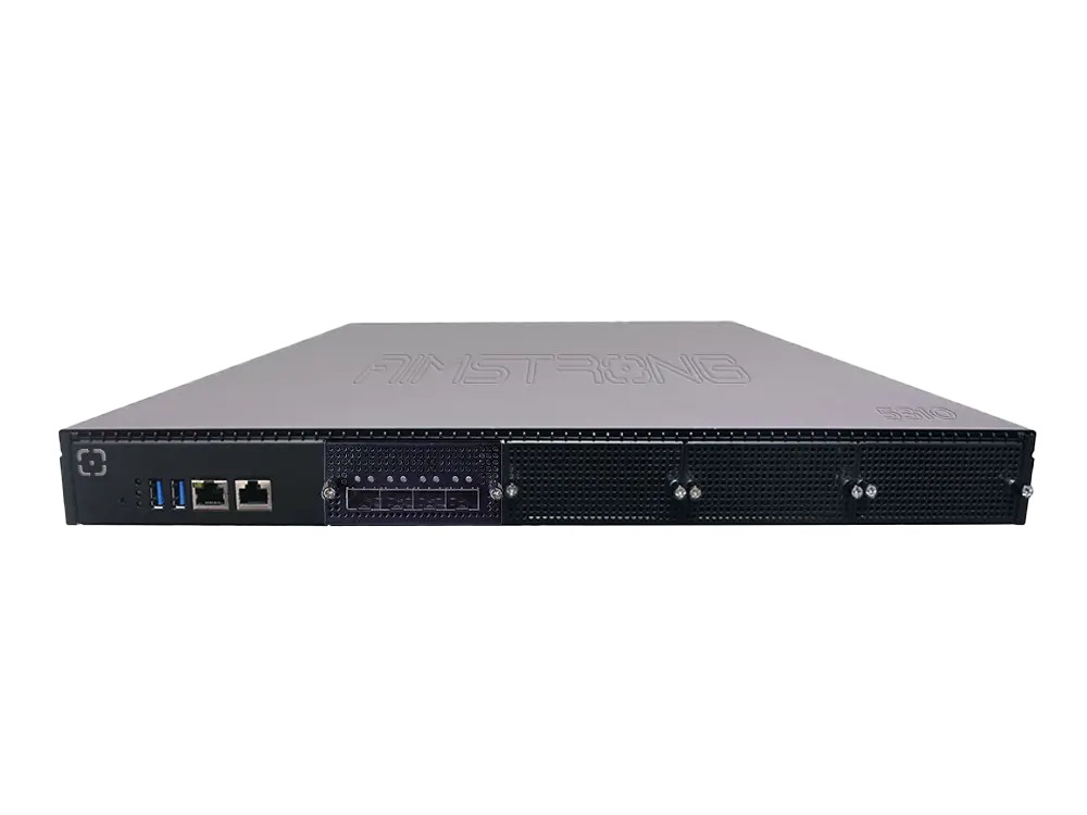 AIMSTRONG-5310 Vorderseite, EPYC-Rechenzentrums-Appliance mit NIC-Modul-Slots